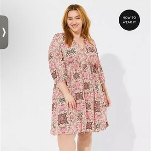 NWT Torrid Mini Washable Gauze Tunic Dress